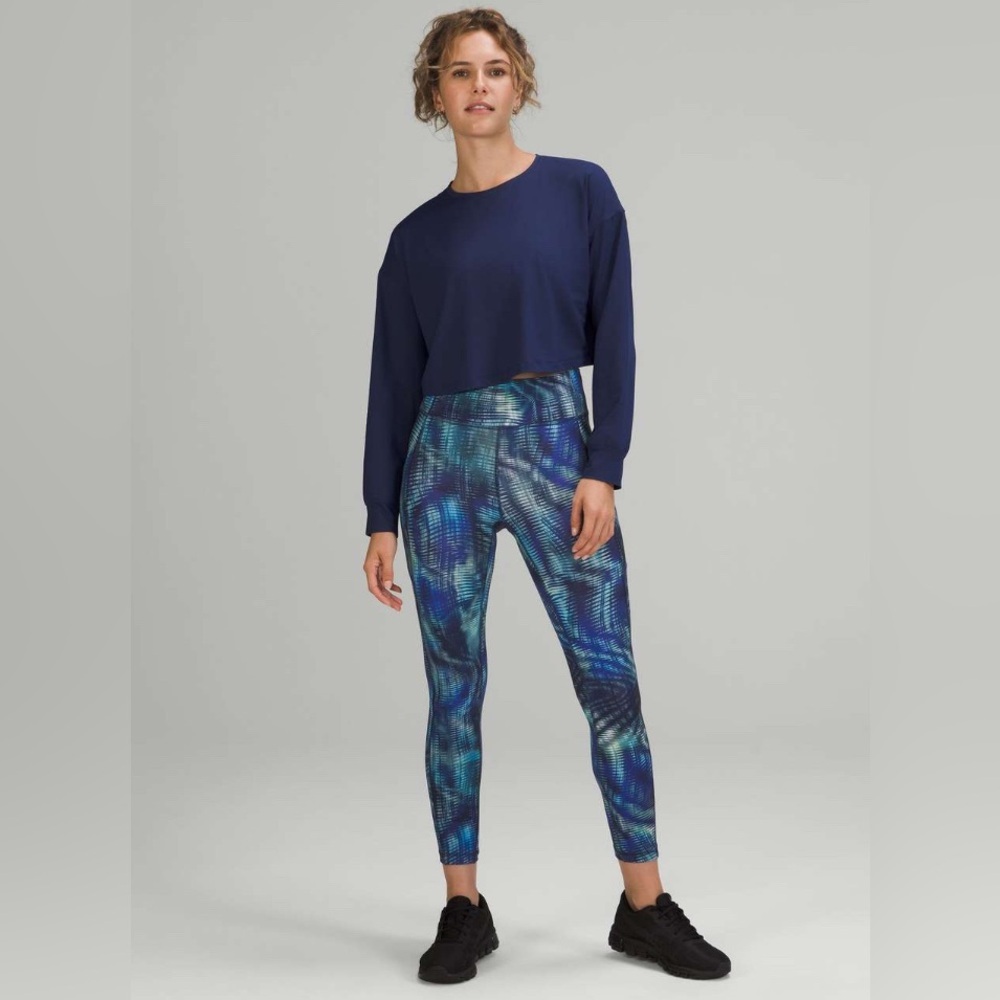Lululemon Invigorate High-Rise Tight 25" *Foil in Shapeshifter Flux Blue Multi